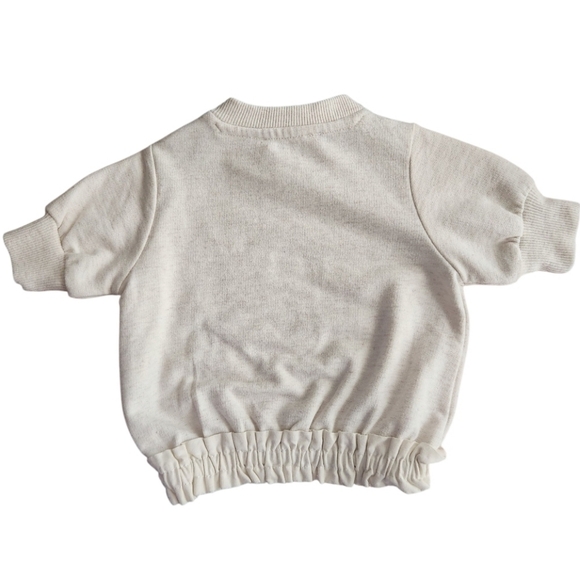 Jessica Simpson Baby Girls Cream Short-Sleeve Sweater Top Size 0-3 Months - Picture 6 of 10